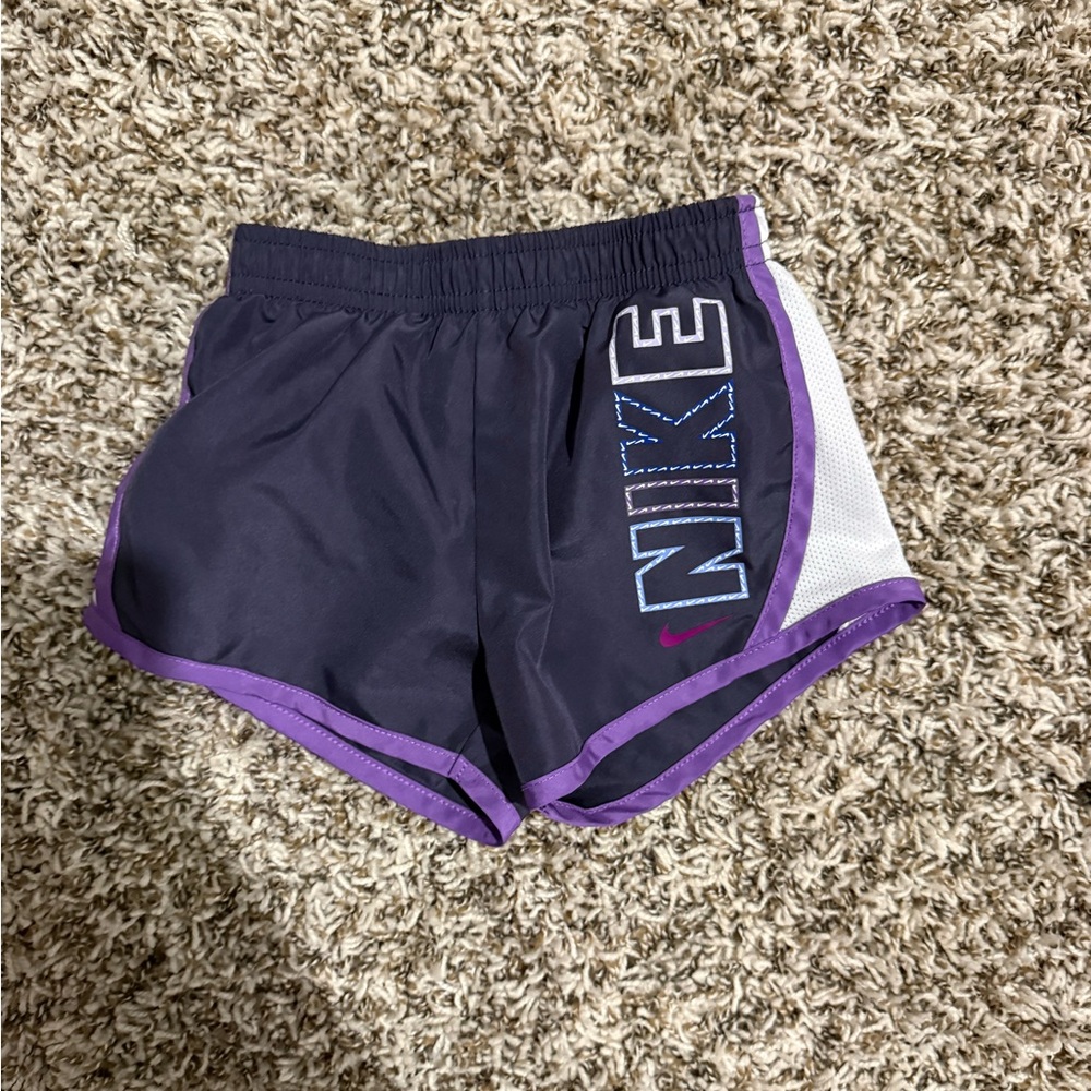 Nike Black Shorts with Purple Trim
